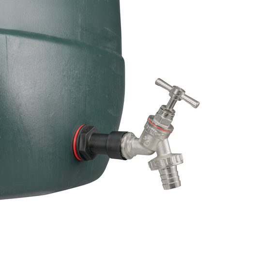 Water Butt Extension Kit 3/4" with Nickel Plated Barbed Tap