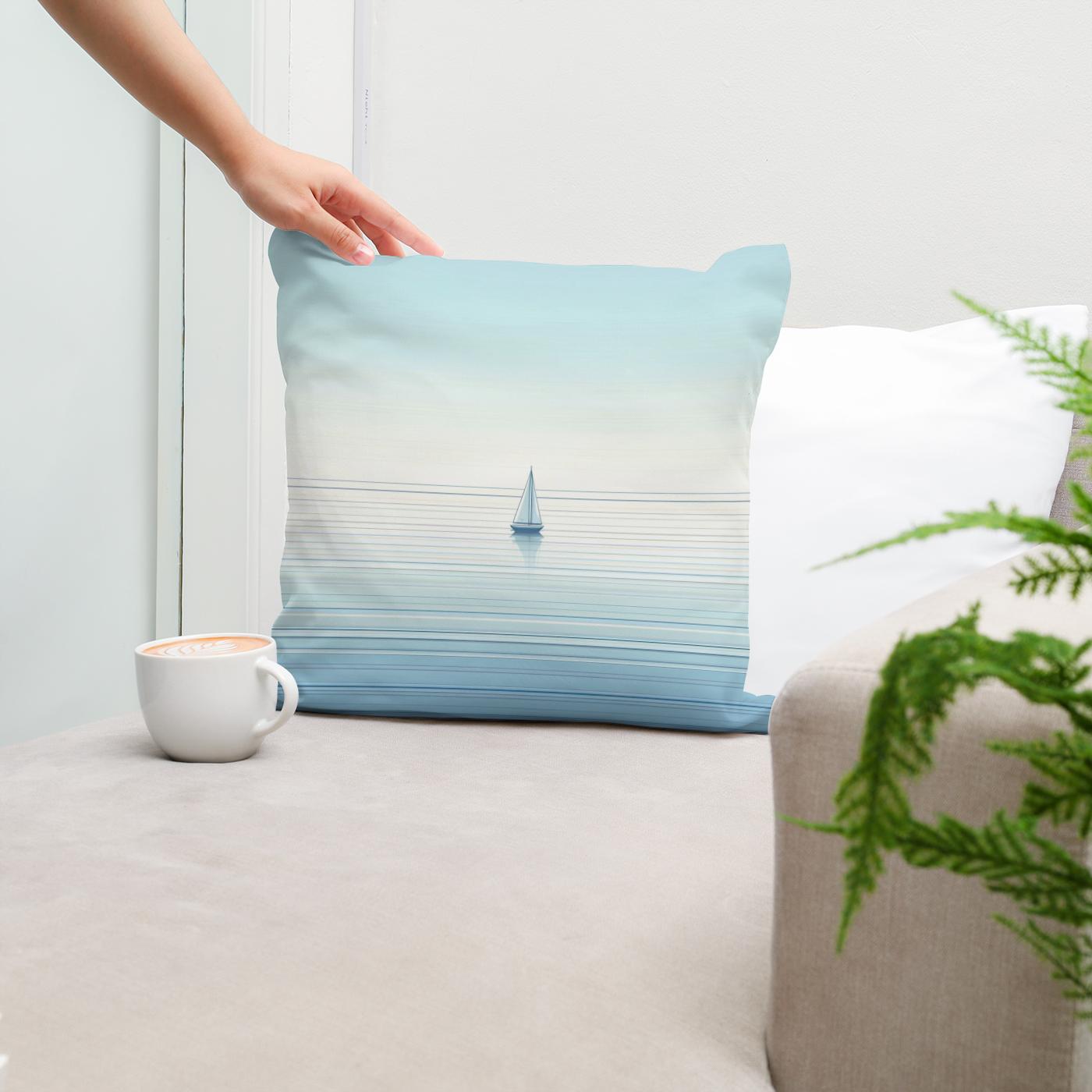 Solitary Voyage Cotton Cushion