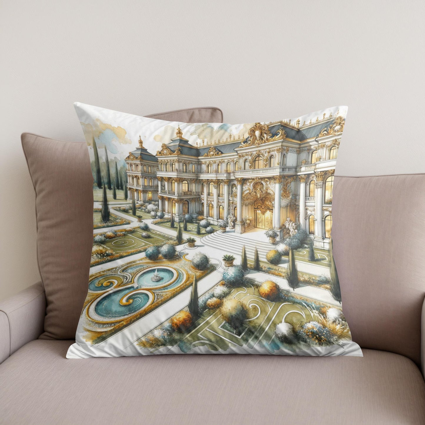 Baroque Minimalist Cotton Cushion