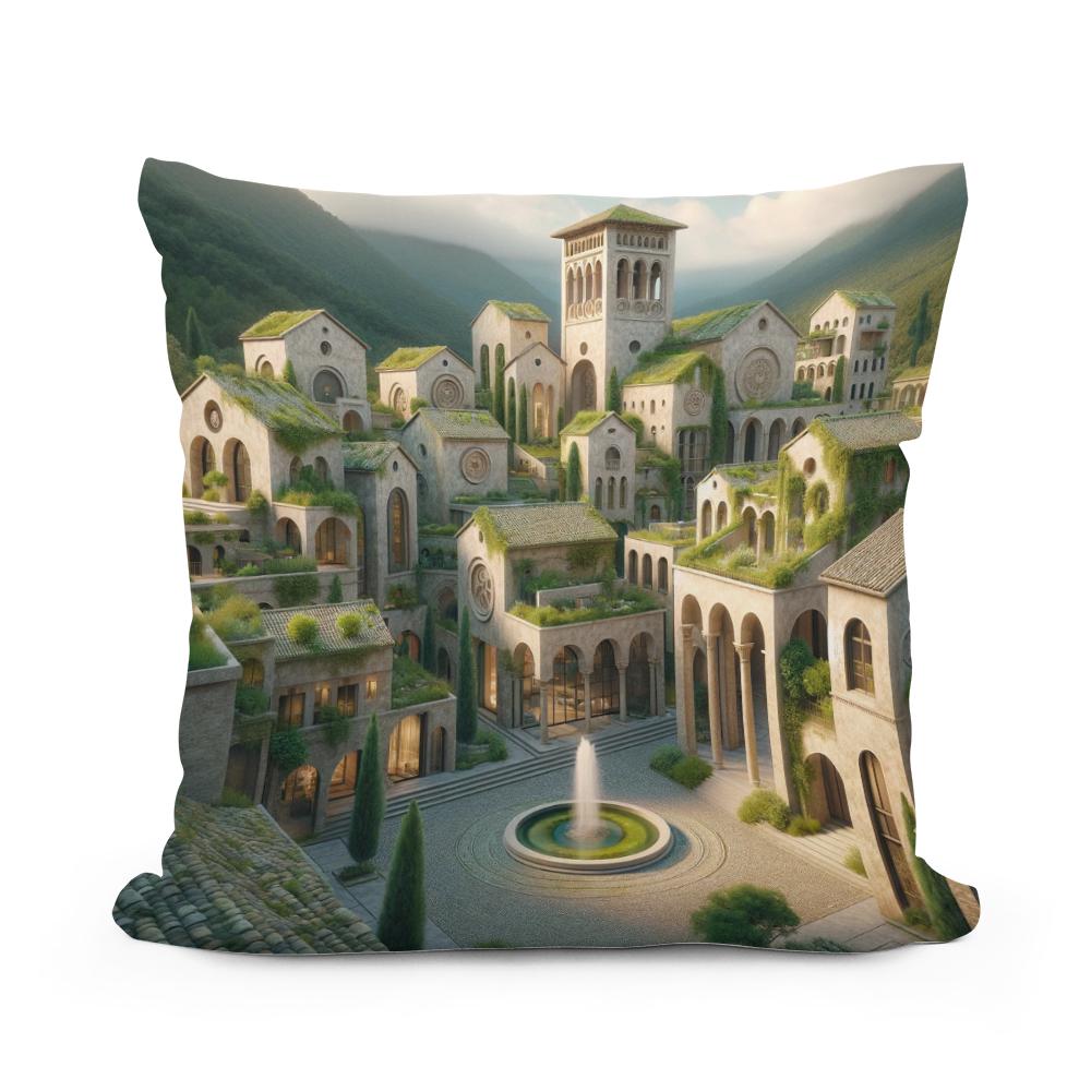 Romanesque Reimagined Cotton Cushion