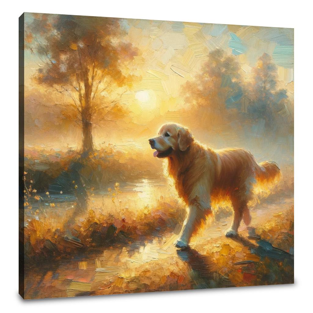 Golden Sunrise Stroll Canvas