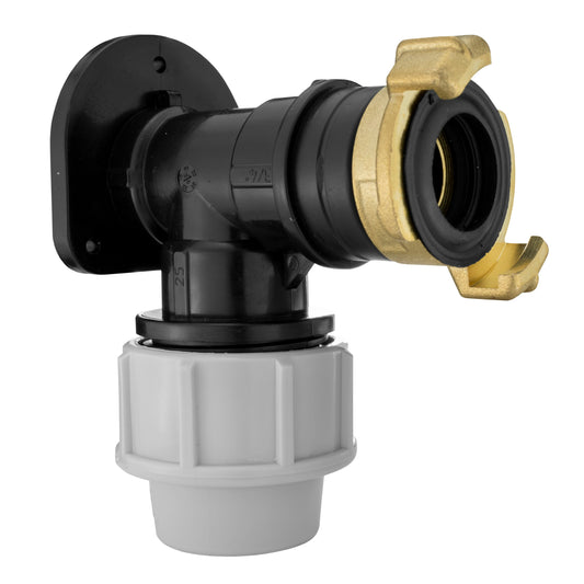Wall Flange Kit 32mm MDPE + ¾” BSP Geka