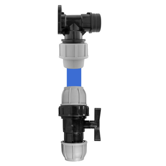Wall Flange Kit 32mm MDPE + 32mm MDPE Valve