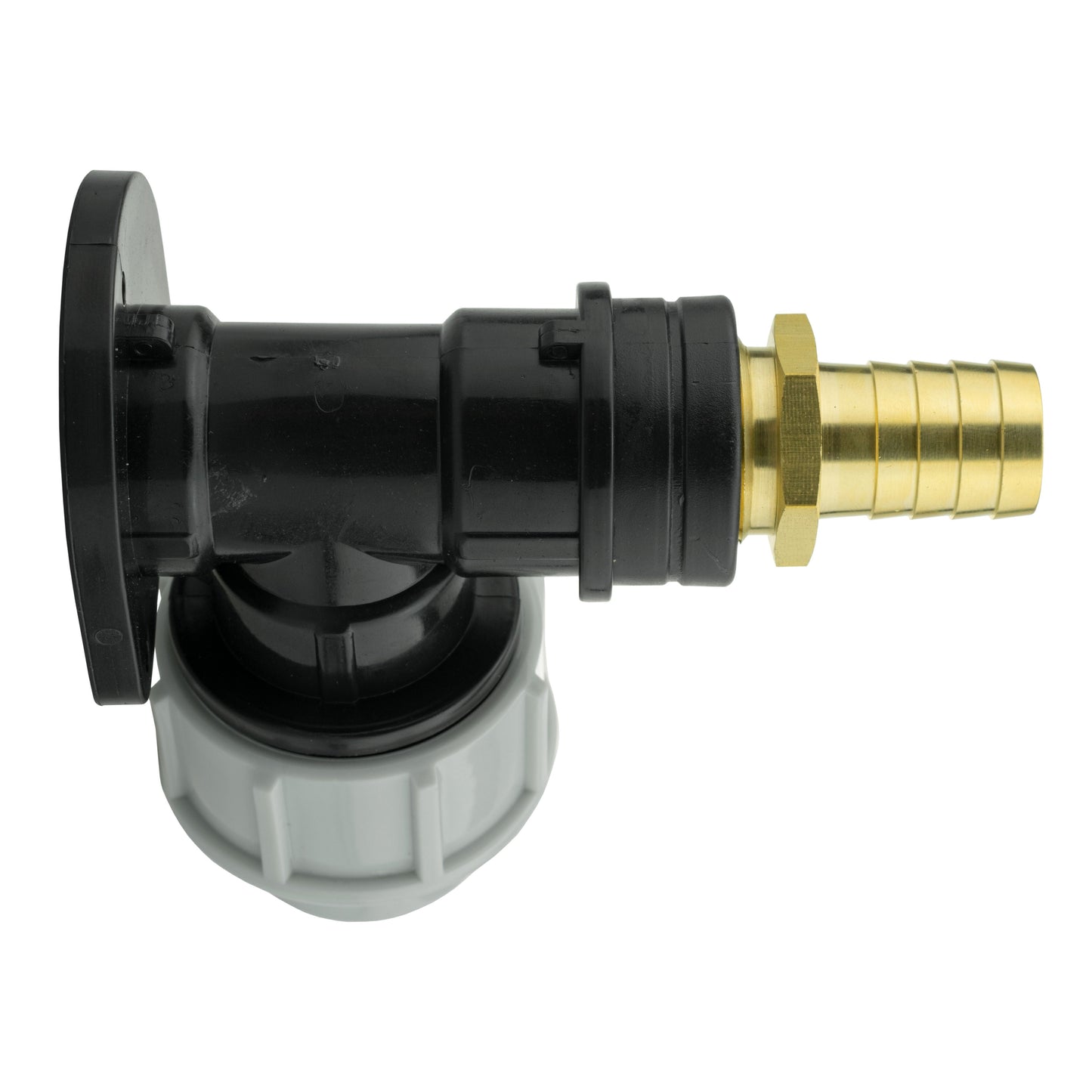 Wall Flange Kit 32mm MDPE + 19mm Brass Barb