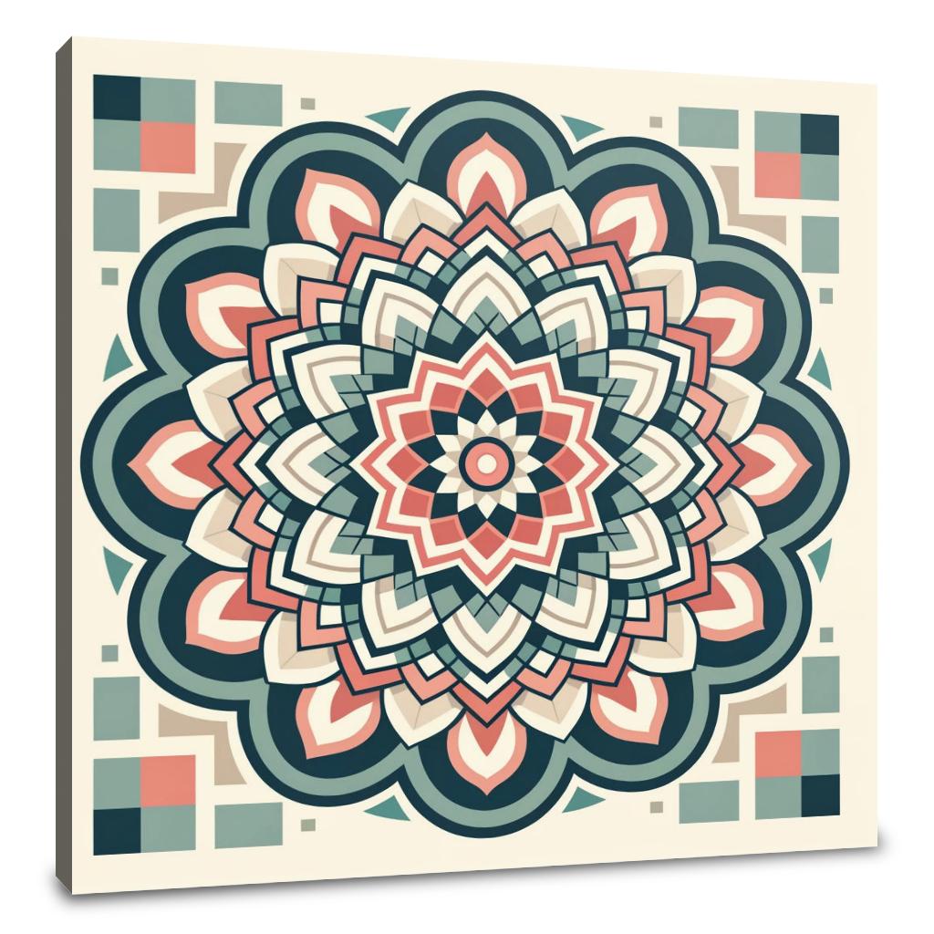 Floral Geometry Canvas