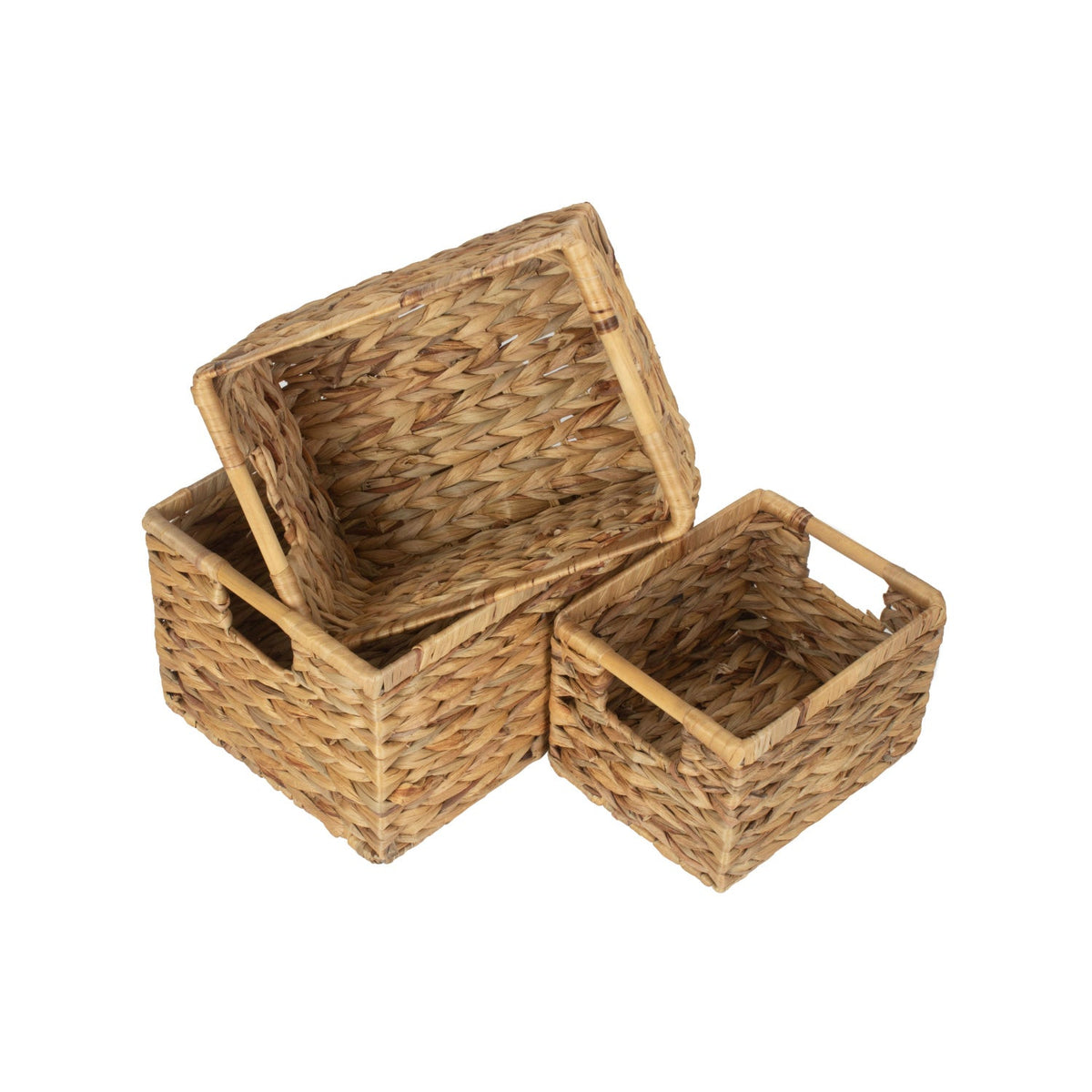 Set of 3 Nordic Water Hyacinth Storage Baskets