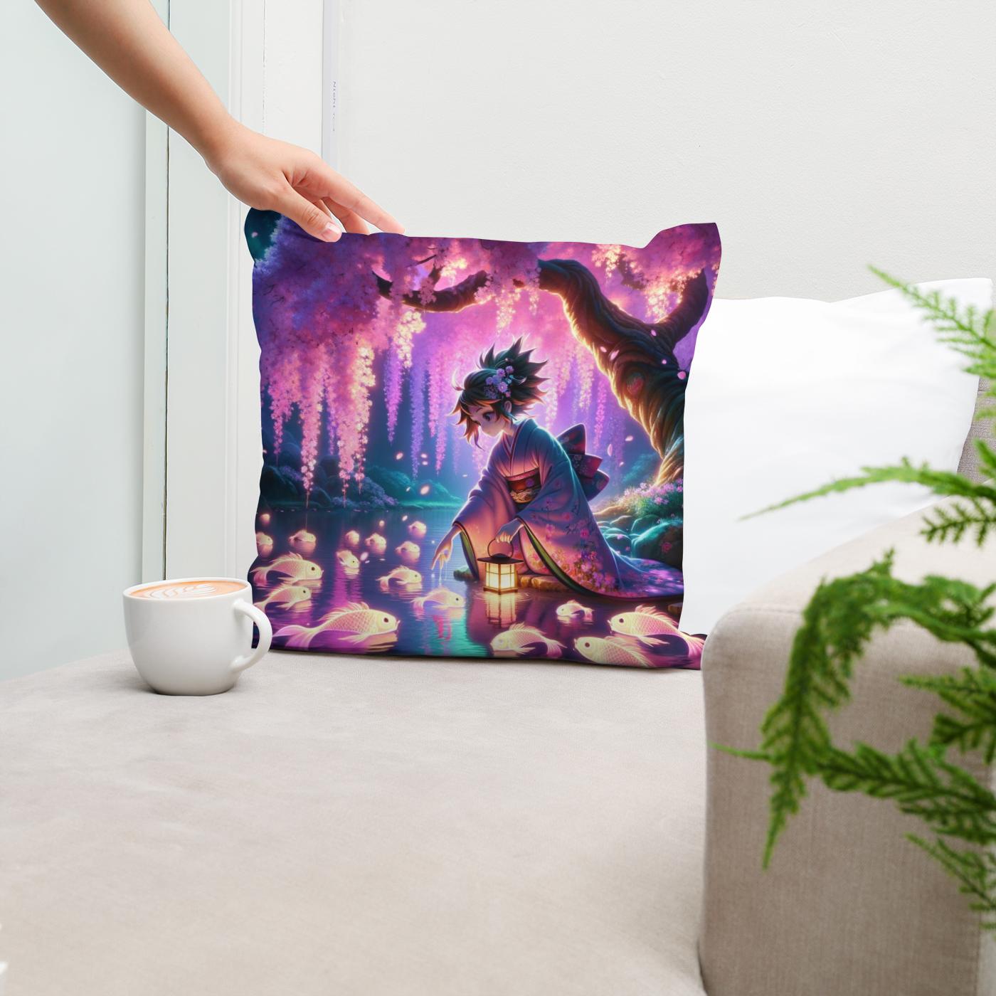 Enchanted Sakura Serenity Cotton Cushion