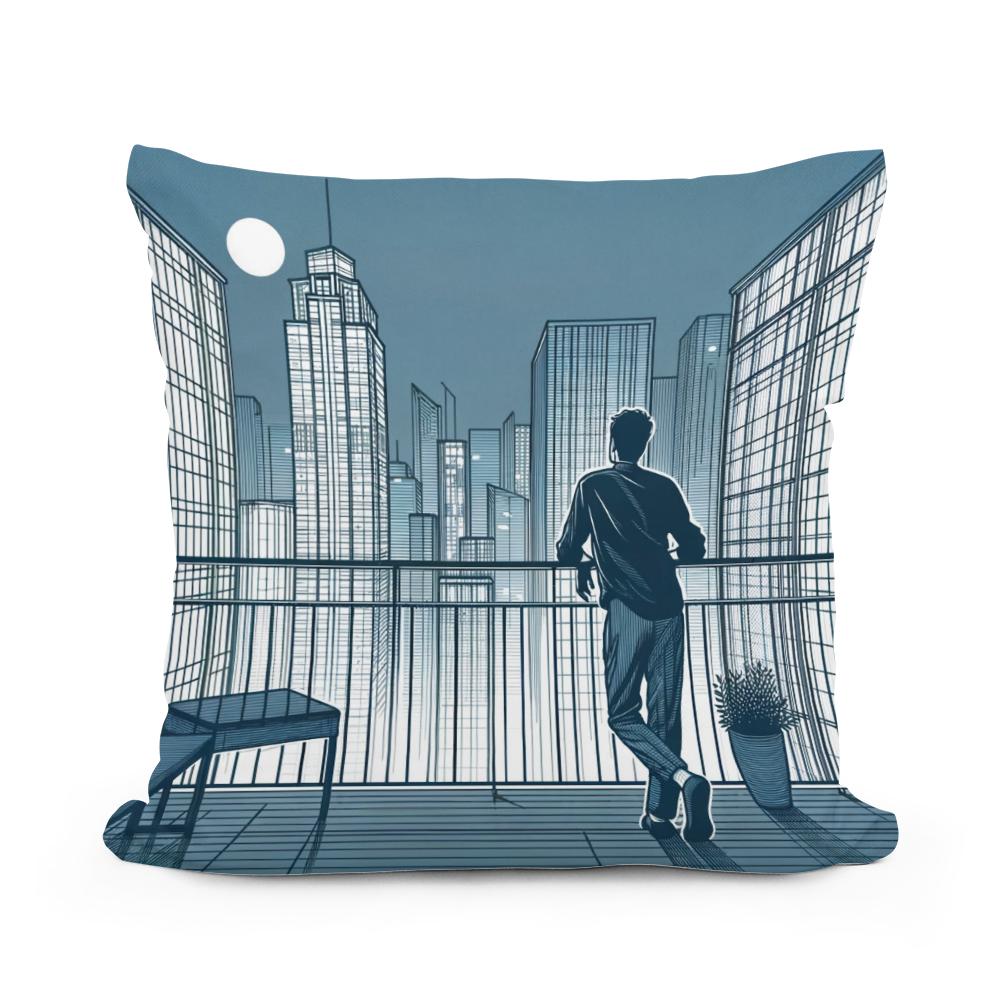 Rooftop Serenity Cotton Cushion
