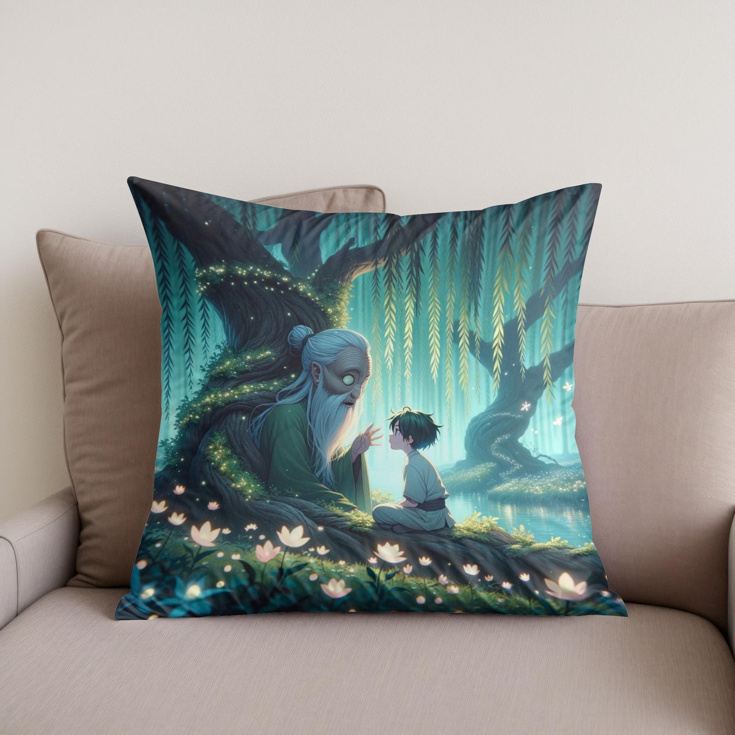 Whispering Willow's Secret Cotton Cushion