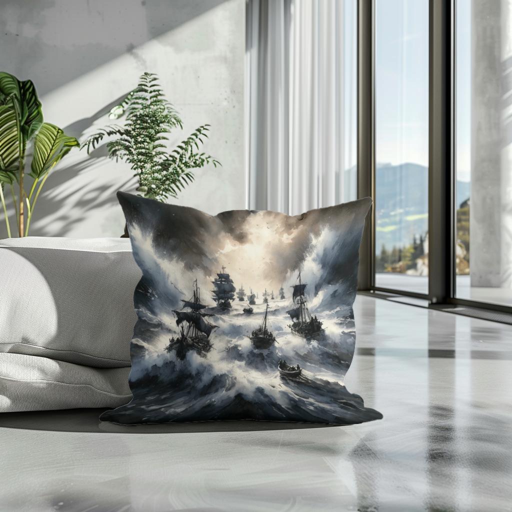 Tempest's Embrace Cotton Cushion