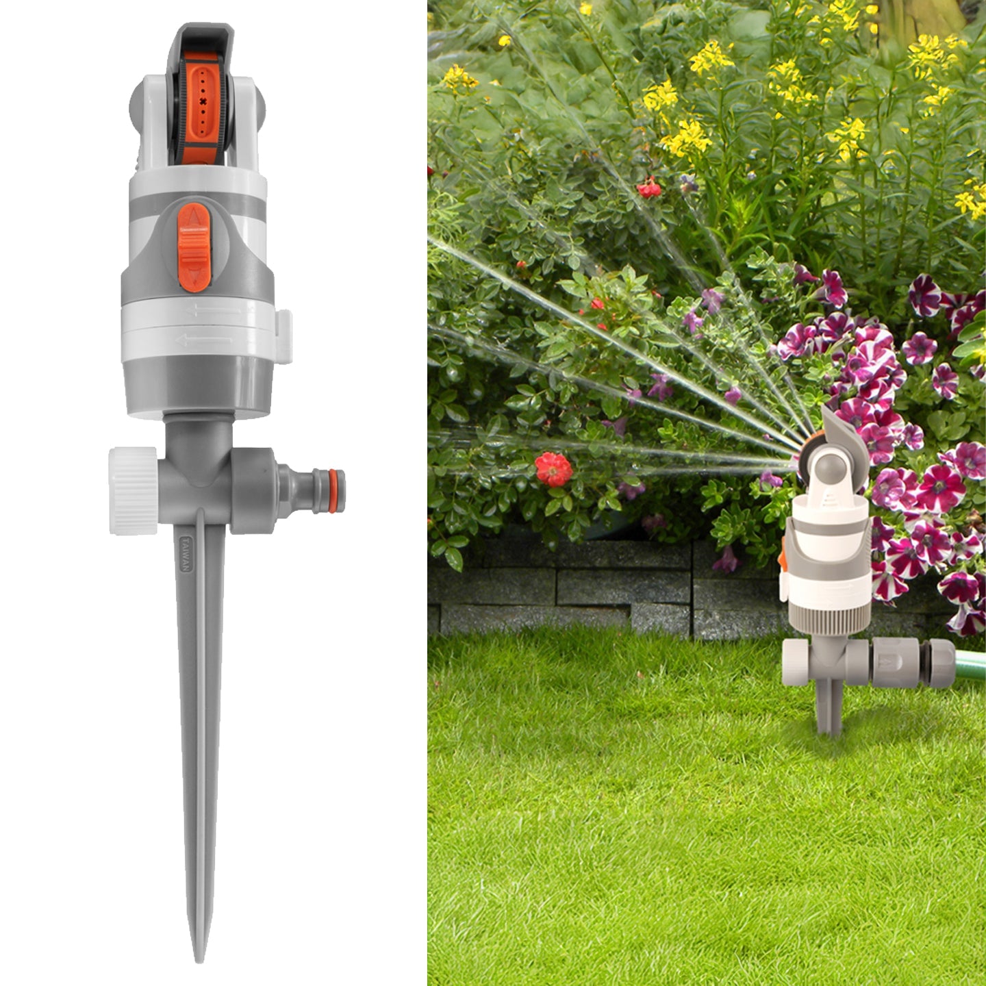 4 - Pattern Gear Drive Sprinkler White Line