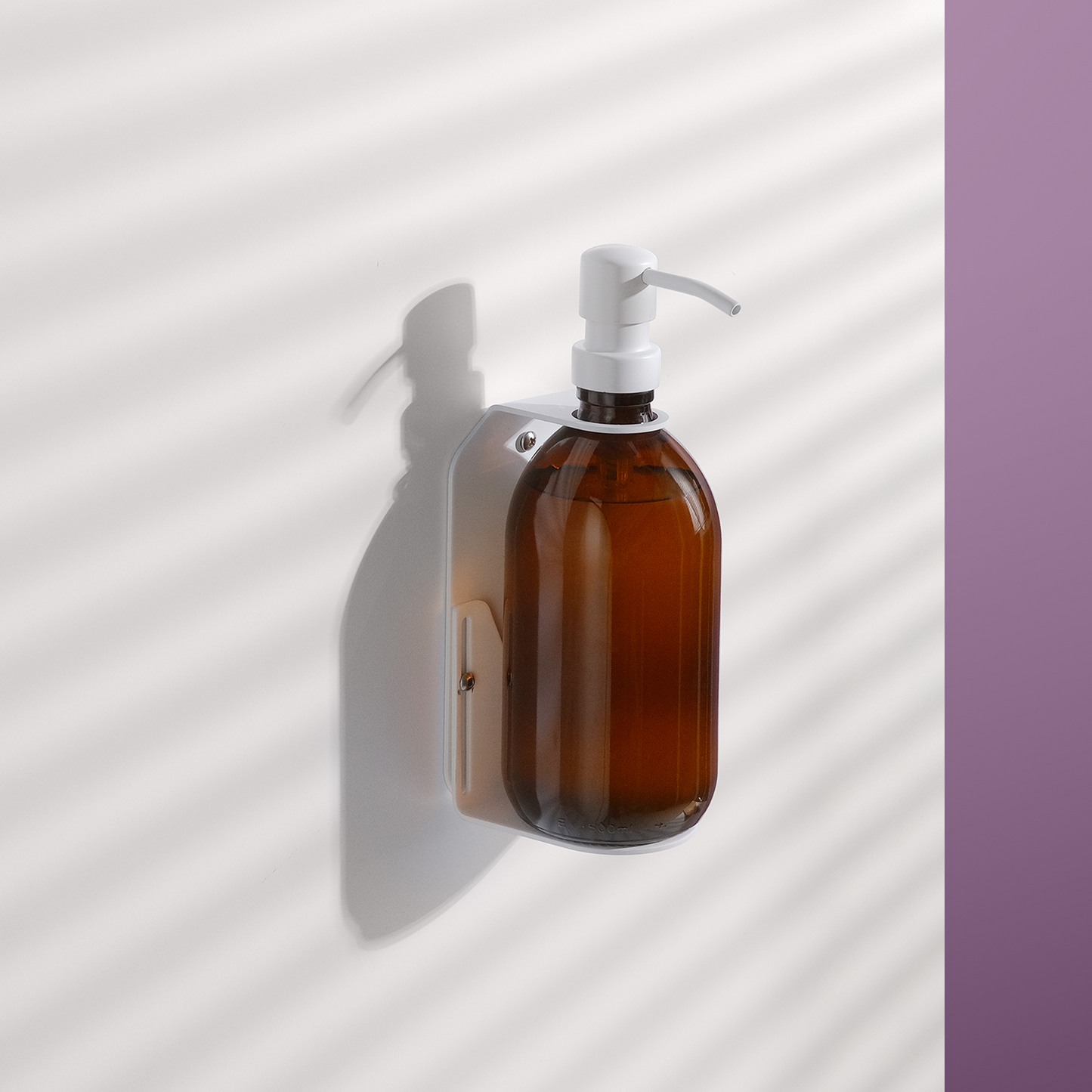 White Single  Wall Mounted Soap Dispenser