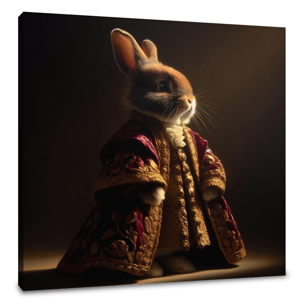 Regal Rabbit Majesty Canvas