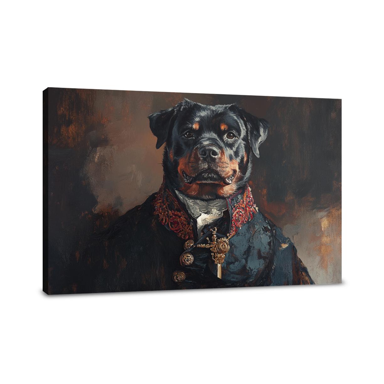 Regal Rottweiler Canvas