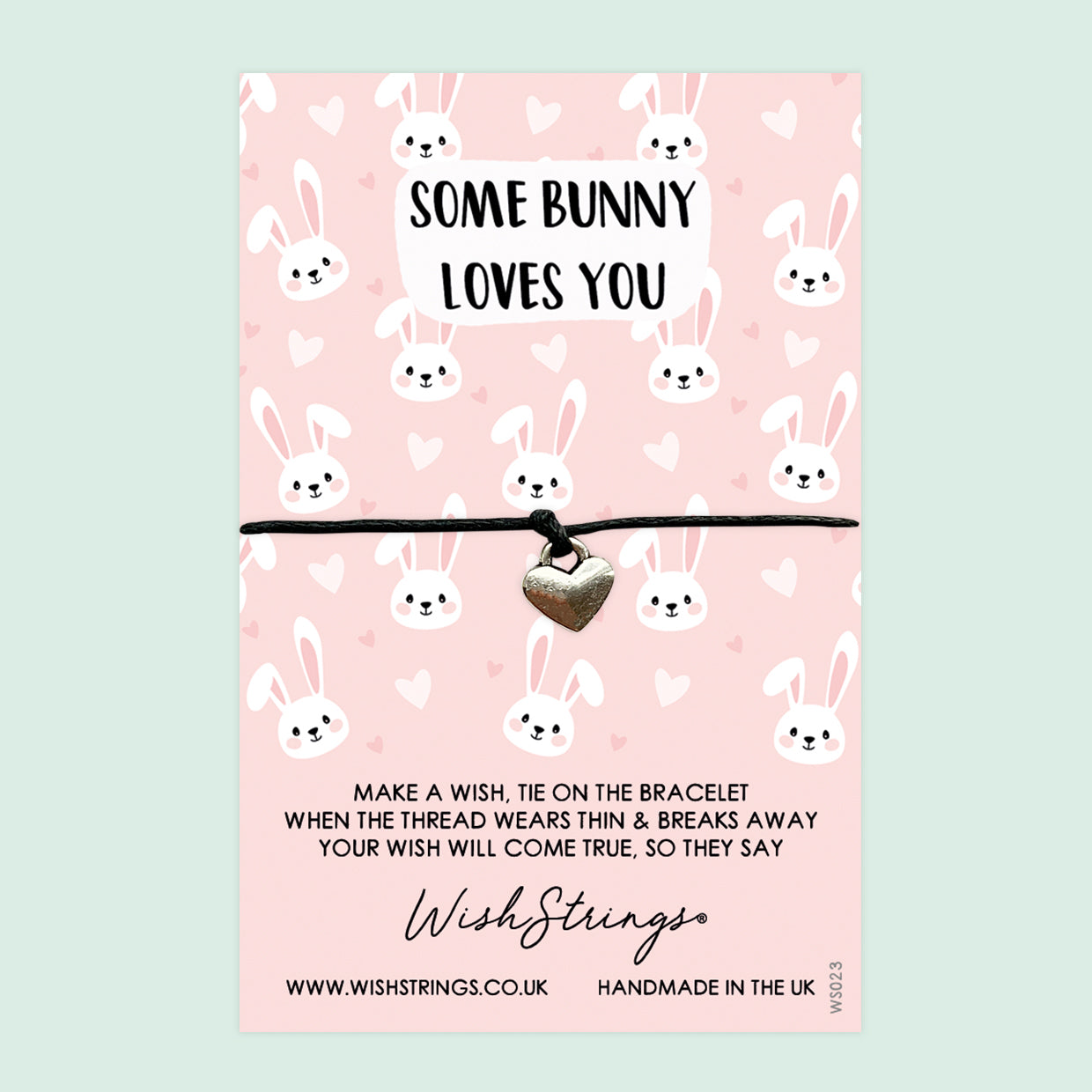 Some Bunny Loves You Bracelet - Handmade Wish Bracelet With Gift Card | Easter Gift