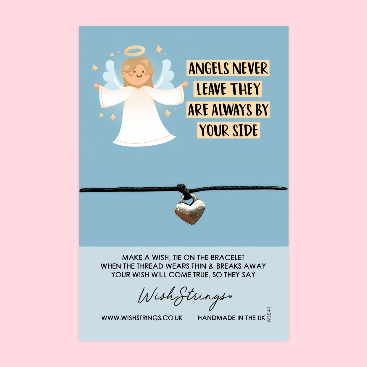 Guardian Angel Bracelet – WishStrings Sympathy Gift with Inspirational Quote Card