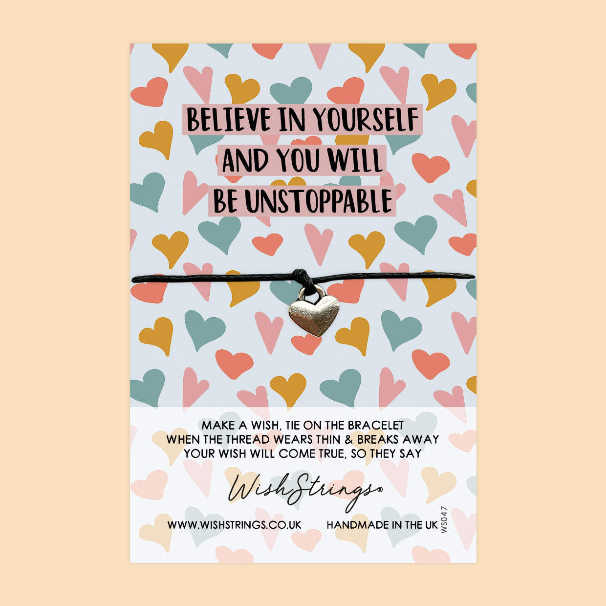 Believe in Yourself Bracelet – Motivational Jewelry With Gift Card | Exam Good Luck