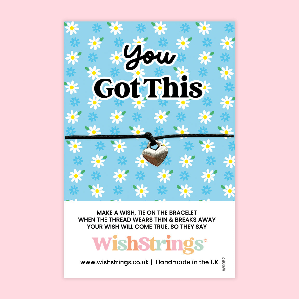 WishStrings ‘You Got This’ Wish Bracelet | Uplifting Positivity Gift | Meaningful Bracelet for Encouragement & Motivation