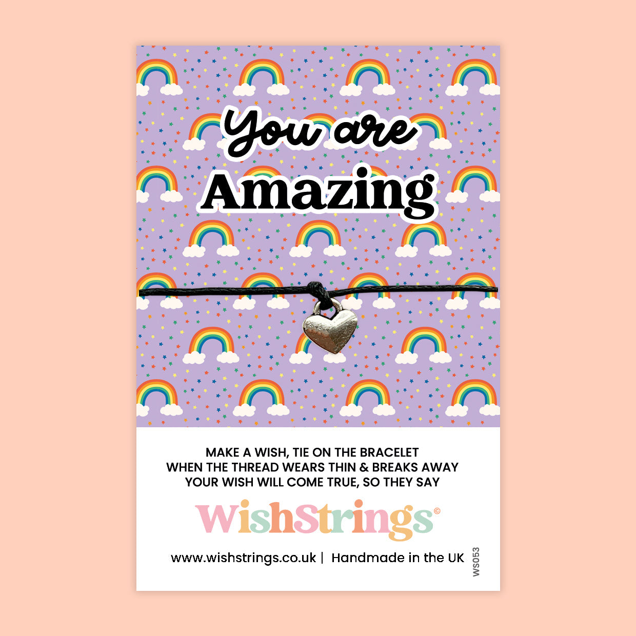 WishStrings ‘You Are Amazing’ Wish Bracelet | Positivity & Encouragement Gift | Meaningful Thank You Bracelet to Uplift & Inspire