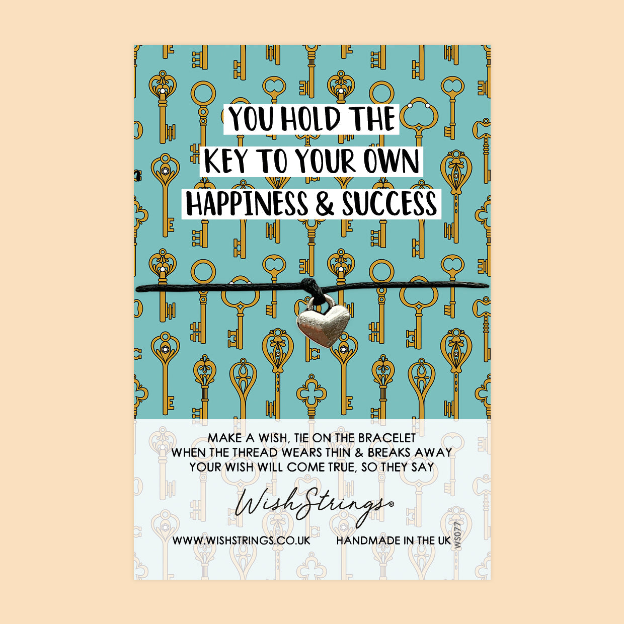 Key to Success Bracelet – Personal Growth Accessory | Encouragement Token | Gift Card Ready