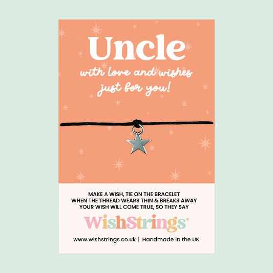 Uncle Wish Bracelet – Handmade Wax Bracelet | Birthday Gift Uncle | Gift Card Included