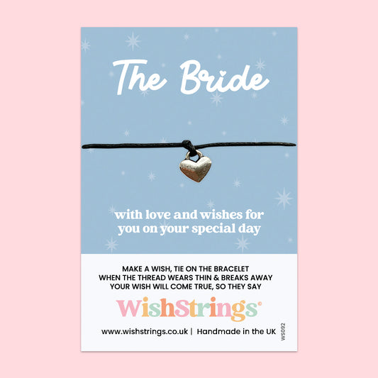 Wish Bracelet Bride – Handmade Wedding Bracelet on Gift Card | Sentimental Bridal Keepsake