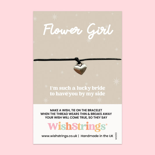 Flower Girl Wish Bracelet – Handmade UK Bridal Party Bracelet | Wedding Keepsake Gift