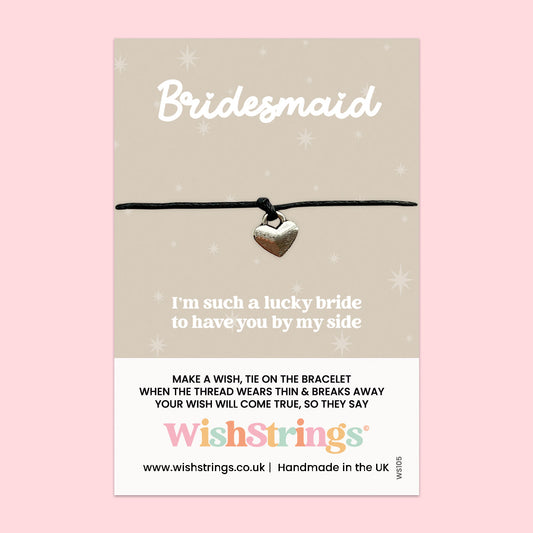 WishStrings Wish Bracelet – Handmade Bridesmaid Bracelet | Wedding Keepsake Gift Card