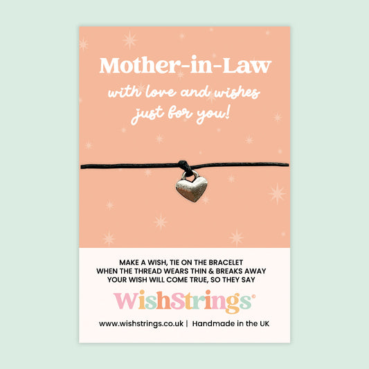 WishStrings ‘Mother-in-Law – With Love and Wishes Just for You’ Wish Bracelet | Thoughtful Gift for Mum-in-Law | Heartfelt Keepsake for Family Moments