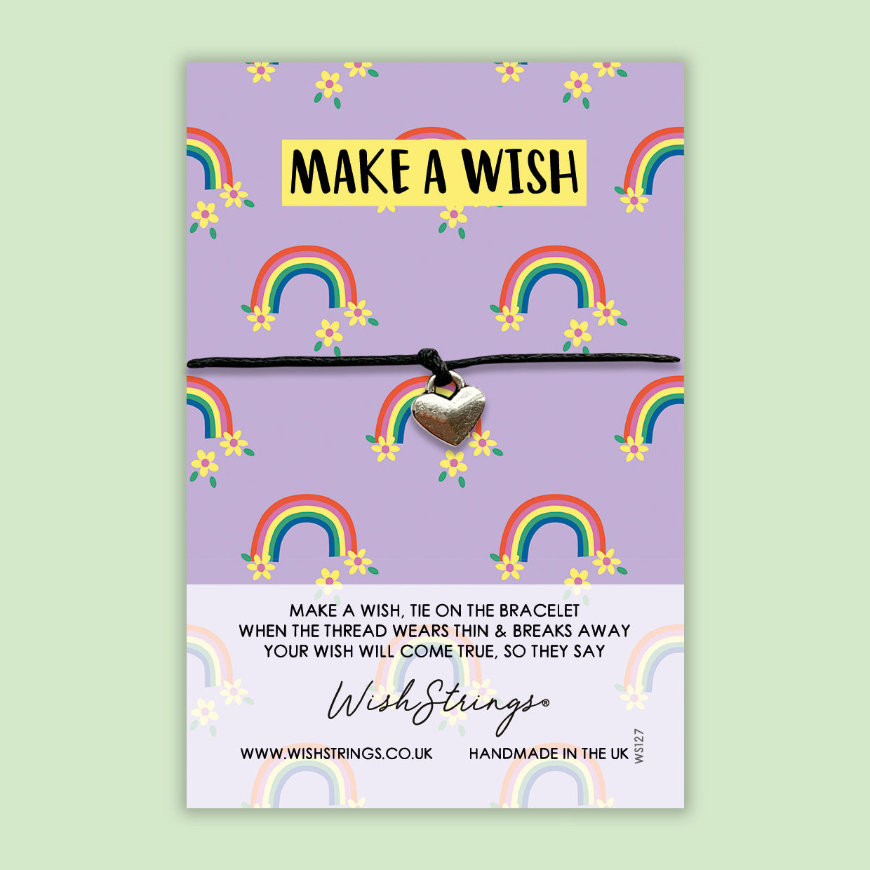 Make A Wish Bracelet – Rainbow WishStrings Bracelet With Gift Card | Positivity Keepsake