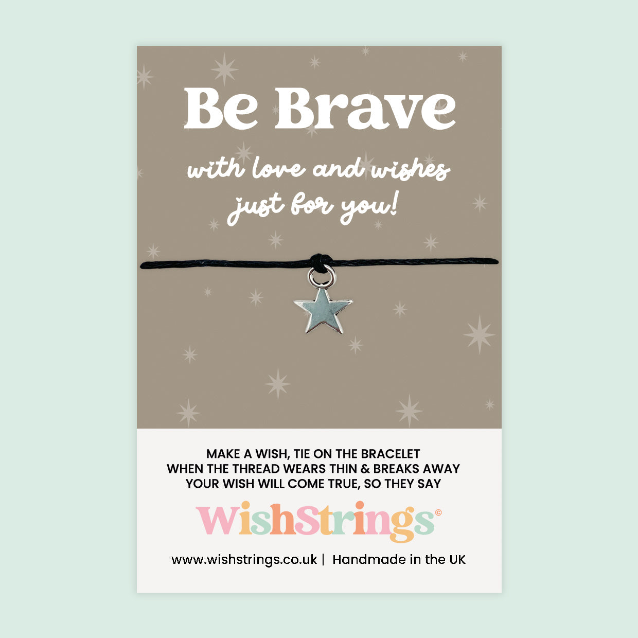 Be Brave Wish Bracelet – Motivational Bracelet with Positivity Reminder | Letterbox Gift