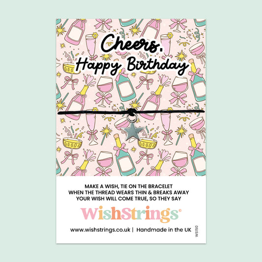 Happy Birthday Bracelet | Handmade Wish Bracelet Gift With Birthday Celebration Card