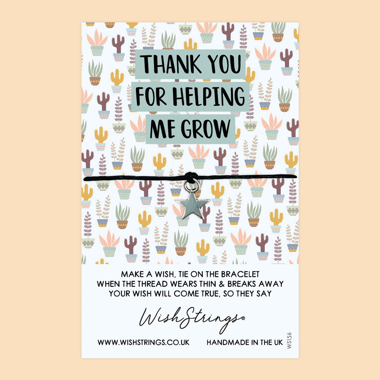 Thank You Wish Bracelet – Gratitude Gift Bracelet With Gift Card for Teacher Appreciation