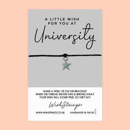 University Wish Bracelet – Academic Success Gift | Goal Setting Bracelet with Free Gift Card