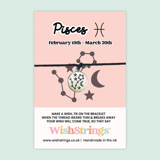 Pisces Star Sign Bracelet – Handmade Zodiac Astrology Gift with Gift Card