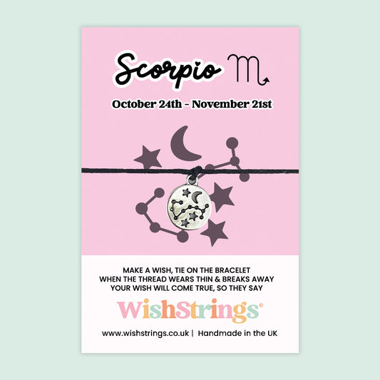 Scorpio Wish Bracelet – Handmade Zodiac Star Bracelet | Gift Card Design | Birthday Gift