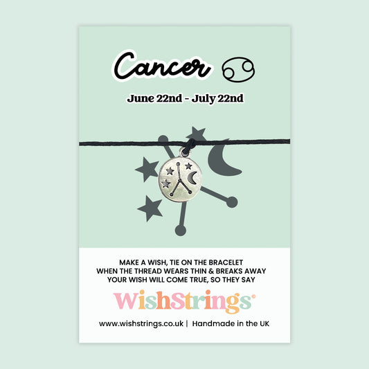 Cancer Star Sign Bracelet – Handmade Zodiac Astrology Gift | Birthday Card Included