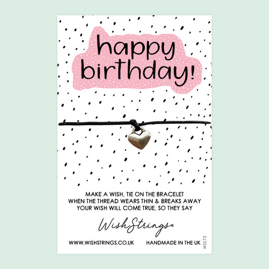 Happy Birthday Wish Bracelet – Letterbox Birthday Gift | Handmade Keepsake Card
