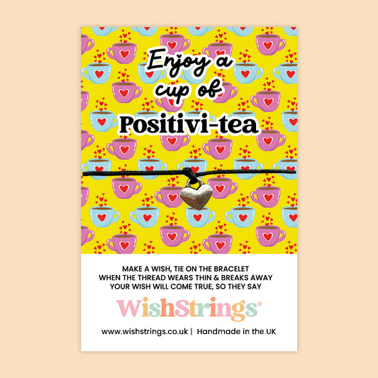 WishStrings ‘You’re Just My Cup of Tea’ Wish Bracelet | Thoughtful Gift for Friendship | Meaningful Keepsake for Best Friends