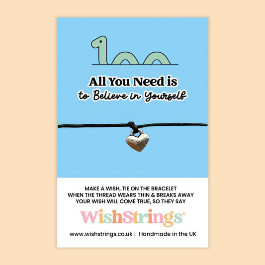 WishStrings Wish Bracelet – Confidence Booster Gift | Handmade Wax Cord Jewelry with Gift Card