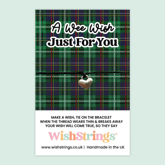 Scottish Wish Bracelet – Handmade Waxed Cotton Cord | Letterbox Gift Idea With Keepsake Card