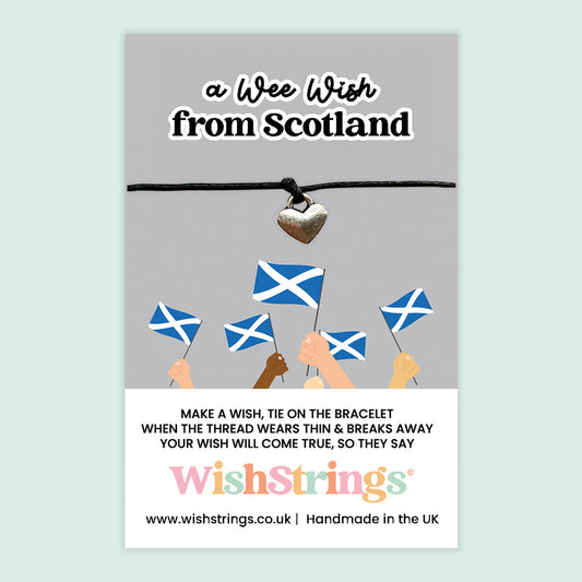 WishStrings Wish Bracelet – Scottish Souvenir Gift | Letterbox Friendly Gift Card