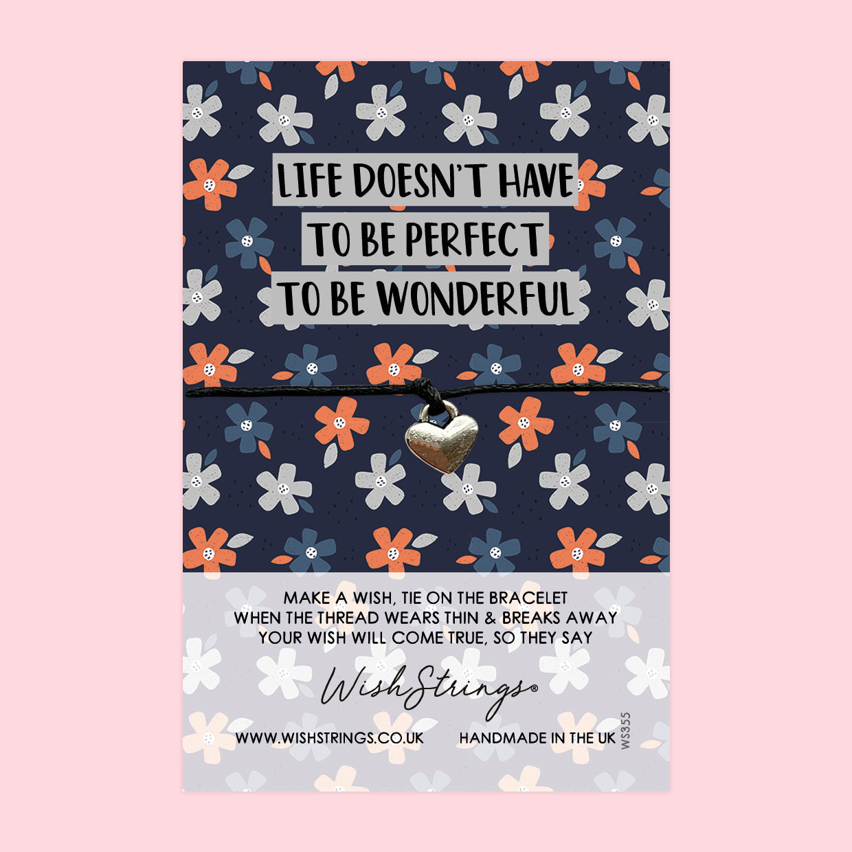 WishStrings Wish Bracelet – Positive Mindset Bracelet with Letterbox Friendly Gift Card Gift