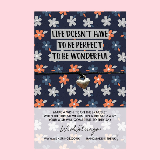WishStrings Wish Bracelet – Positive Mindset Bracelet with Letterbox Friendly Gift Card Gift