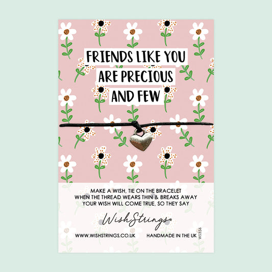 WishStrings ‘Friends Like You Are Precious and Few’ Wish Bracelet | Thoughtful Gift for Friendship | Meaningful Keepsake for a Special Friend