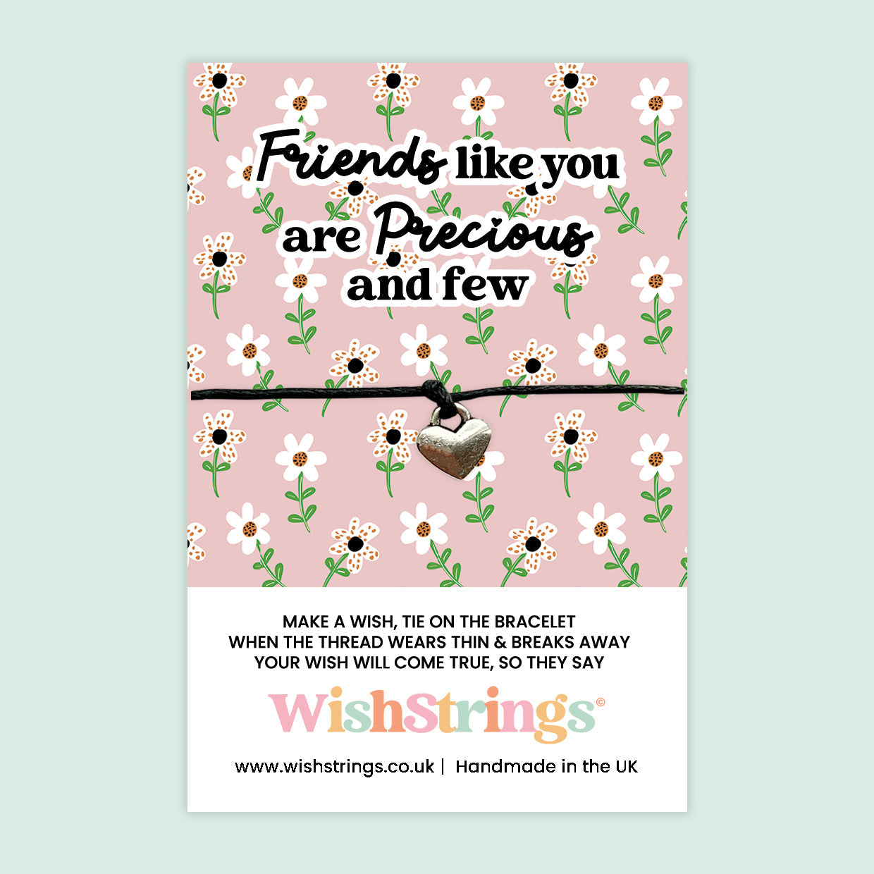 WishStrings ‘Friends Like You Are Precious and Few’ Wish Bracelet | Thoughtful Gift for Friendship | Meaningful Keepsake for a Special Friend