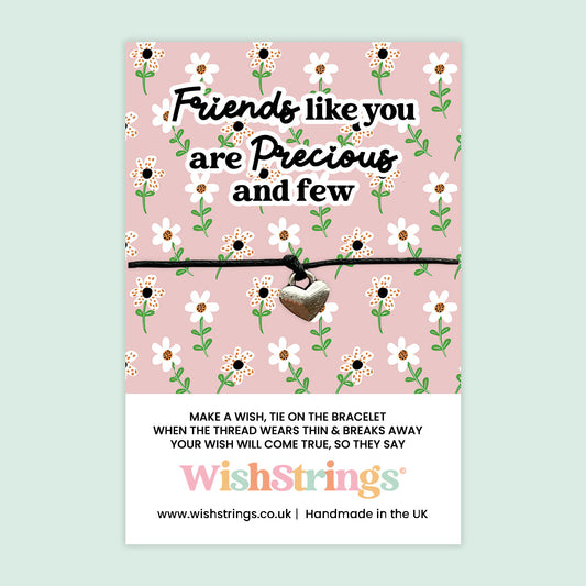 WishStrings ‘Friends Like You Are Precious and Few’ Wish Bracelet | Thoughtful Gift for Friendship | Meaningful Keepsake for a Special Friend