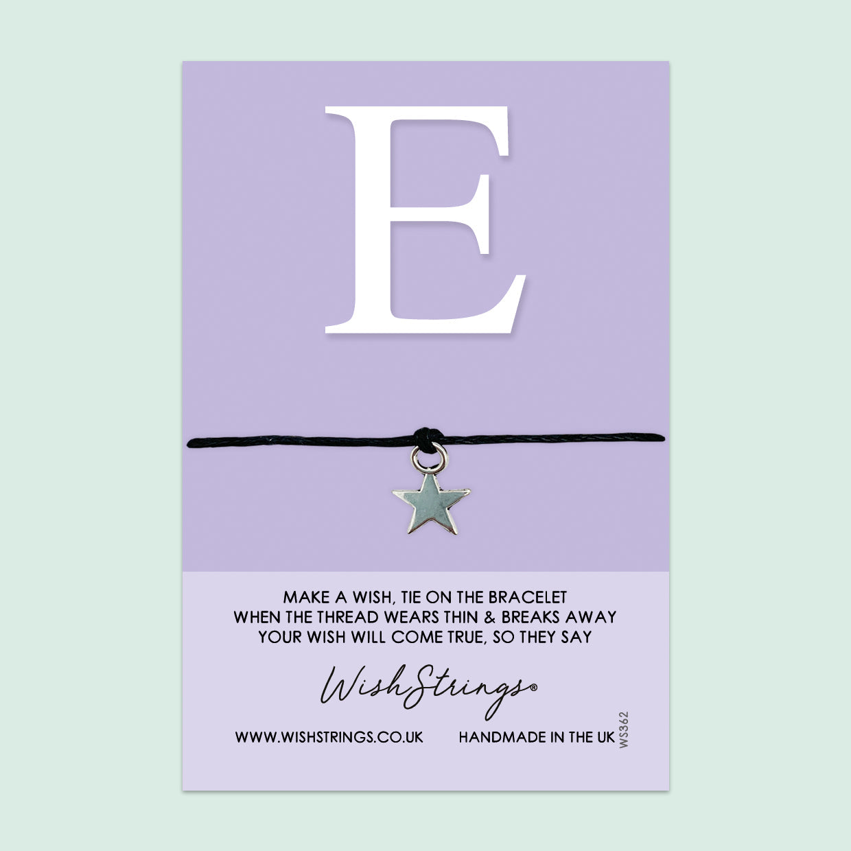 WishStrings Wish Bracelet - Personalized Initial Bracelet | Birthday Gift Card Included