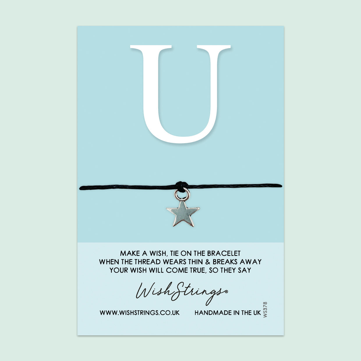 Personalized Wish Bracelet – Handmade Silver, Waxed Cotton Cord | Birthday Gift Card Included