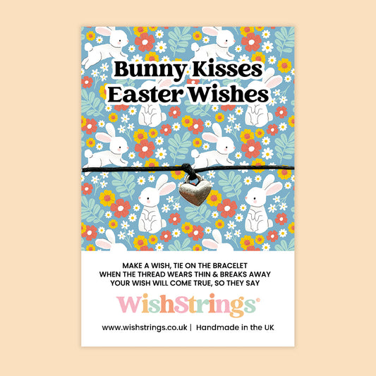 WishStrings ‘Bunny Kisses Easter Wishes’ Wish Bracelet | Springtime Keepsake Gift | Handmade Easter Token for Kids, Friends & Loved Ones